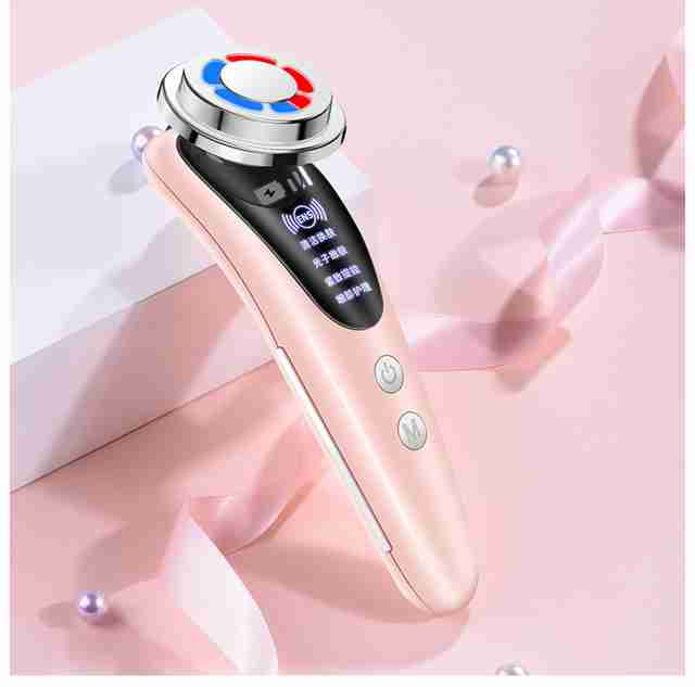 Beauty face washing instrument.
Model: upgraded import instrument
Function: import and export warm and hot vibration massage negative ion ultrasonic positive ion color light.