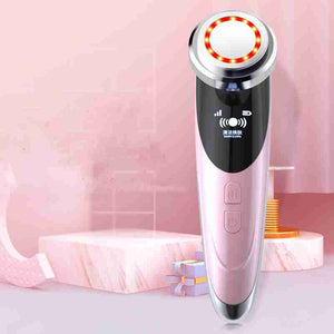 Beauty face washing instrument.
Model: upgraded import instrument
Function: import and export warm and hot vibration massage negative ion ultrasonic positive ion color light.