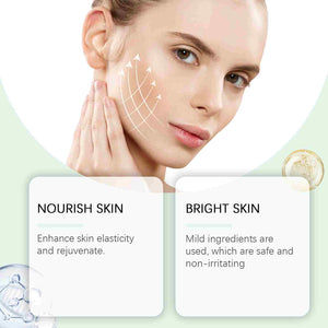 Firming Care Solution Facial Skin.
Capacity: 100ml
Product ingredients: water, snail secretion filtrate, Chinese yam extraction, nicotinamide, acetyl tripeptide-1
Product Size: 3.7*3.7 * 14.4cm