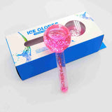 Ice Wave Beauty Wand.
Thickness: 2mm
Product size: sphere diameter 5cm, handle length 8.5cm
Handle material: foam handle