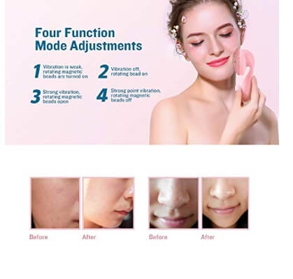 Multifunctional face brush.
Features

Cleansing instrument: 107 * 56 * 44mm

Charging base: 95*60*38mm

Battery capacity: 210mAh