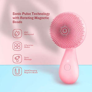 Multifunctional face brush.
Features

Cleansing instrument: 107 * 56 * 44mm

Charging base: 95*60*38mm

Battery capacity: 210mAh